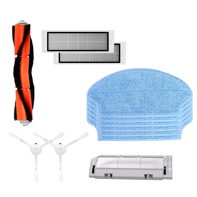 

Vacuum Cleaner Accessories for Xiaomi Mi Robot 1 Cleaner 2PCS HEPA Filter 2PCS Side Brush 6PCS Mop Cloths 1PC Main Brush and C