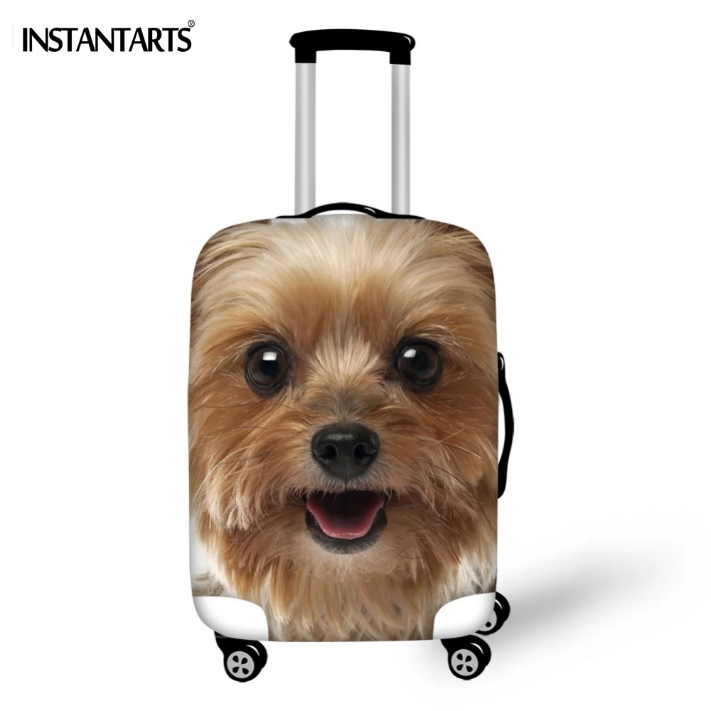 

INSTANTARTS 3D Animal Yorkshire Dog Printed Luggage Protective Covers Elastic Anti-scratch Travel Suitcase Case Dust Rain Covers
