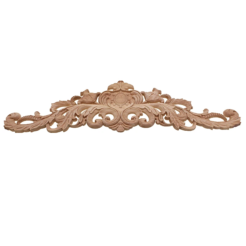 VZLX Wood Home Decoration Accessories Wooden Cupboard Doors Windows Small Decorative Floral Applique Mini Crossbow
