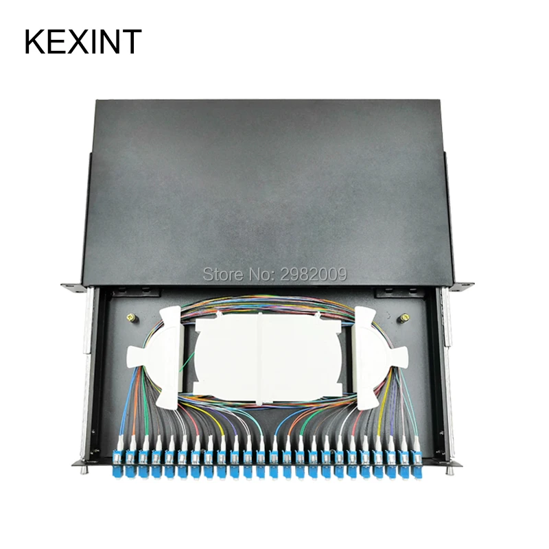 1u ''Rackmount волоконно-оптическая 24 коммутационная панель, порты: оптический кабель Тип Ящика Клеммная коробка