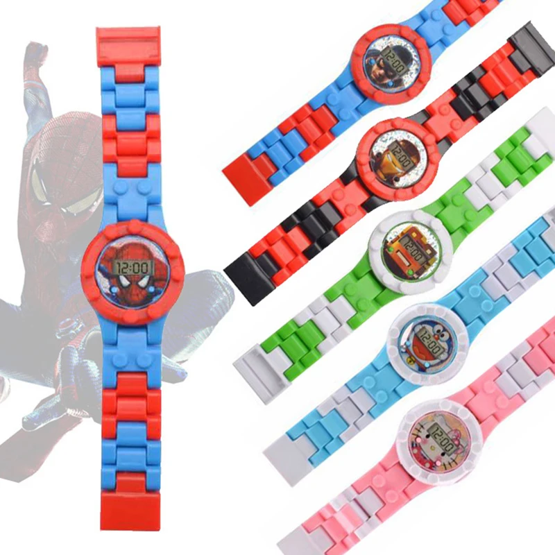 

Explosion Models DIY Cartoon Electronic Watches Baby Toys Spell Inserted Into The Building Blocks Educational Toys For Kids