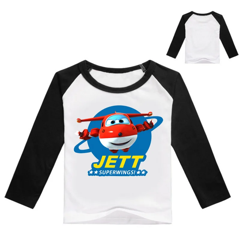 

Children Cartoon Super Wings Print T Shirt GirlsClothes Baby Boys Long Sleeve T-Shirt Kids Spring Nova Tops Tee Costume Clothes