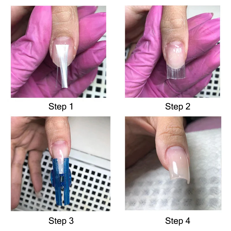 

Dropshipping 100 Pcs Fiberglass Nails Extension Tips Nail Building Manicure Tool for Nail Art Salon SMJ