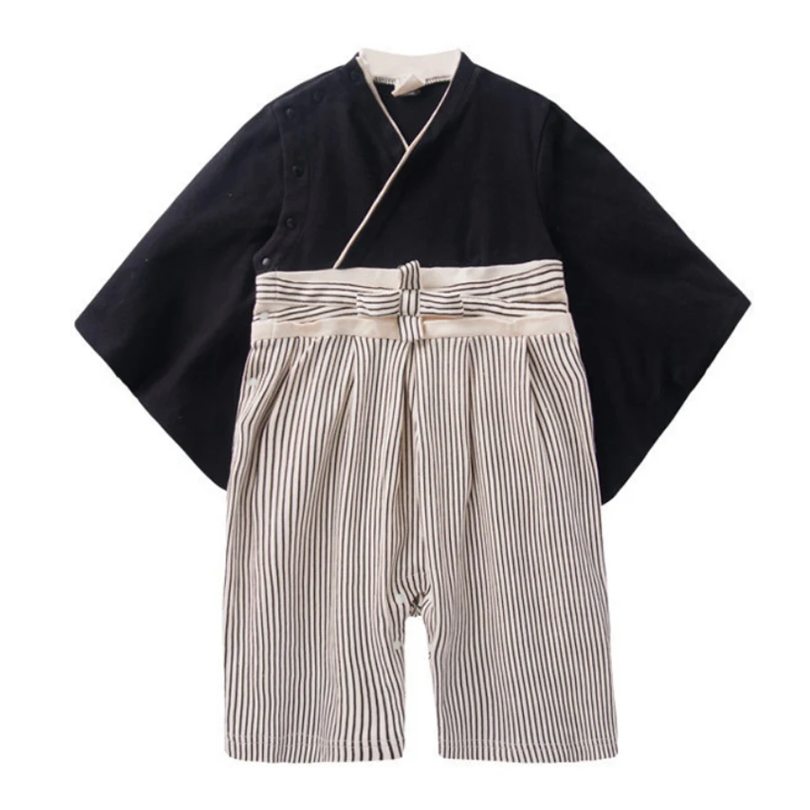 Для новорожденных комбинезон Модные Симпатичные японские кимоно хлопка с длинным рукавом Детский костюм Одежда для мальчиков