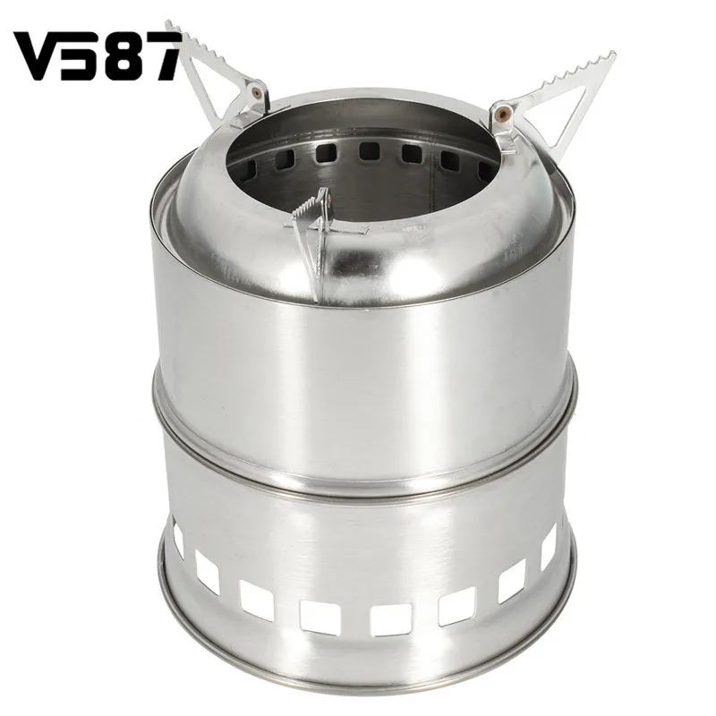 Stainless Steel Camping Stove Outdoor Backpacking Portable Survival