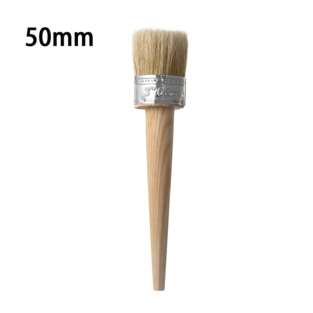 1PC Wood Large Brushes with Natural Bristles Chalk Paint Wax Brush for Painting or Waxing Furniture Stencils Folk art Home Decor roller cover Paint Tools