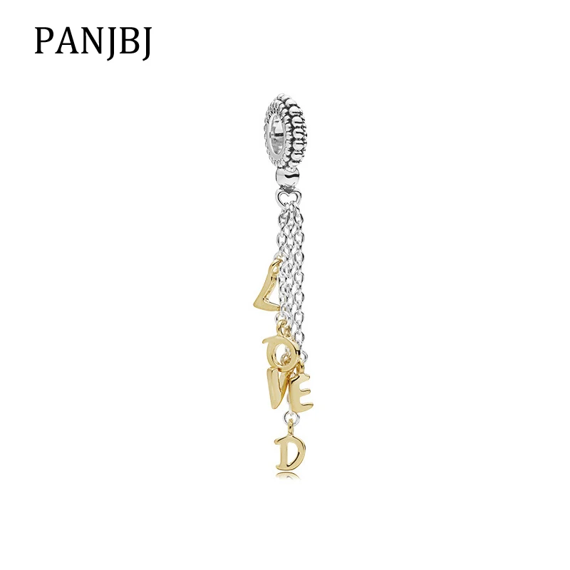 

New Original Free Shipping Silver Plated Bead Alloy Love Script Dangle Charm Fit Pandora Bracelet Necklace DIY Women Jewelry