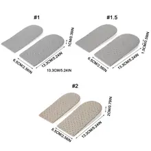 1 пара, увеличивающие рост стельки, колодки с подъемом, поддержка пятки, ортопедические, эластичные, ударопрочные, EVA пены, дышащие, высота подушки, унисекс