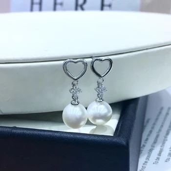 

Hot Design S925 Silver Pearl Earrings Findings Stud Earrings Settings Mountings Parts Mounts for Wedding Gift Bridal Women