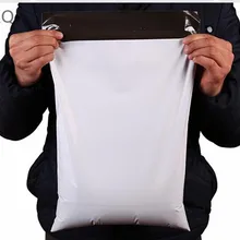 500 шт., Пользовательский логотип печати Пластик упаковка Конверт Сумка белый Пластик Поли Мейлер Пластик конверты пересылая