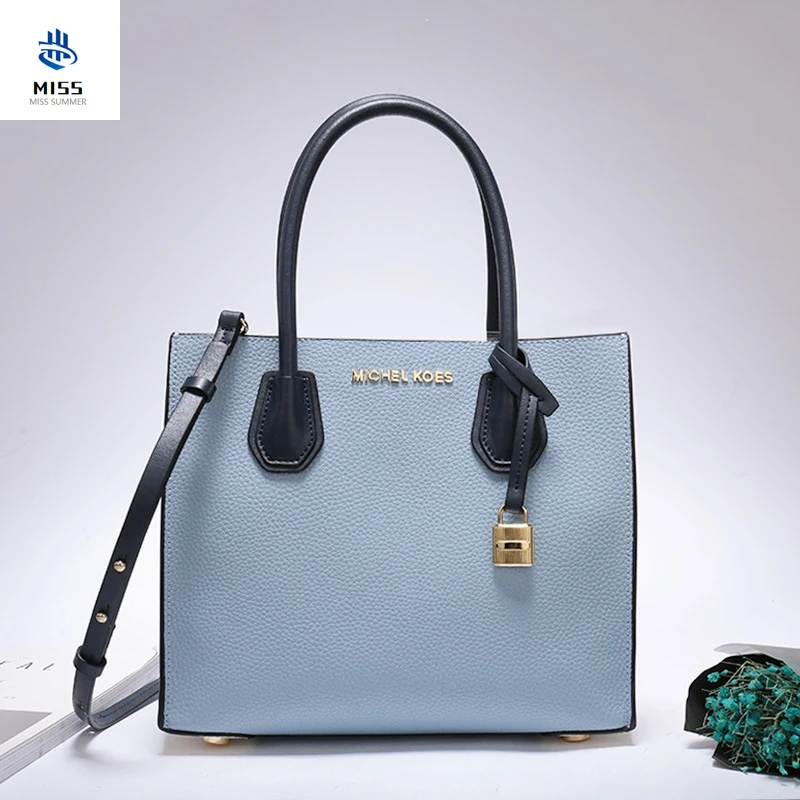 

New luxury ladies contrast color bag ladies leather handbag designer ladies and ladies Messenger bag