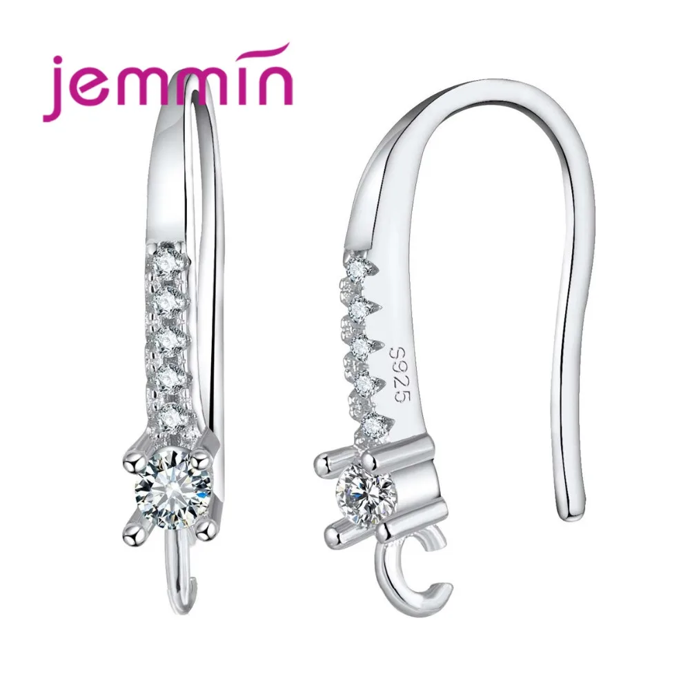 

Hoop Earrings 2019 Trendy Women Jewelry 925 Sterling Silver Earrings With Shiny Clear Micro Crystal Fashion Jewelry