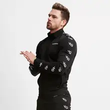 Muscle fitness brother sports male print suit autumn winter slim zipper casual cardigan sports casual Sport suit Muscle fitness brother sports male print suit autumn winter slim zipper casual cardigan sports casual Sport suit