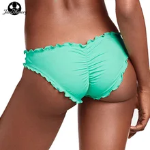 Color sólido biquini brasileño Tanga traje de baño mujeres nadar calzoncillos inferiores de una sola pieza traje de baño ropa interior de baño Tanga