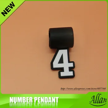 

new fashion number pendants with silicone charms men pendant for baseball necklace