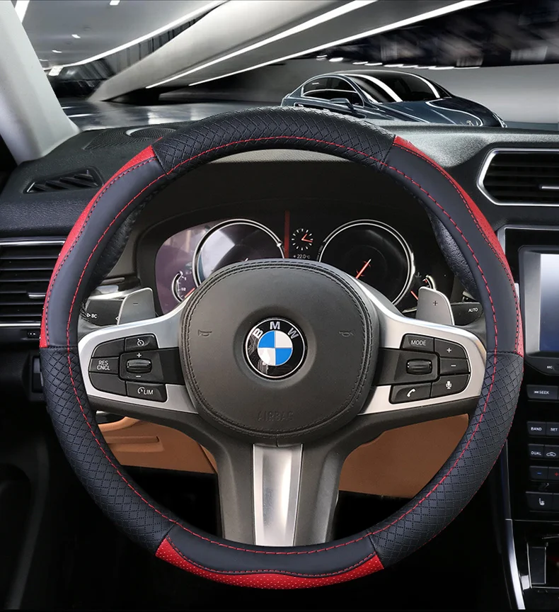 Топ Слои кожаный руль охватывает для BMW X5 E70 F15 X6 E71 E72 F16 X1 X2 E84 F48 F39 X3 X4 E83 F25 F26 Z4 E89 G01 G02 G05