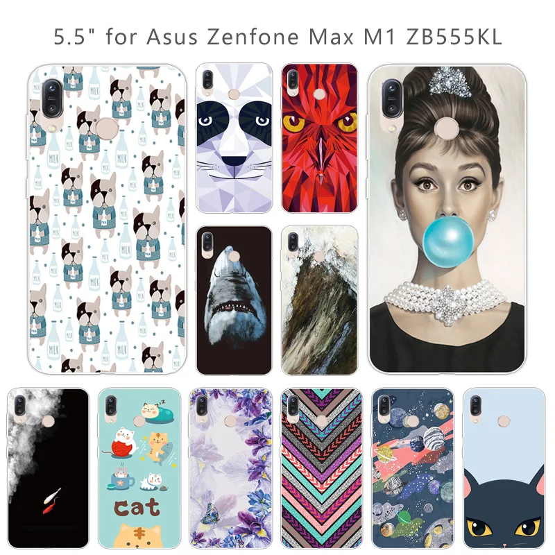 for Asus Zenfone Max M1 ZB555KL Fitted Phone Cases 5 inch ASUS ZENFONE MAX Silicone Shell Pieces Capa |