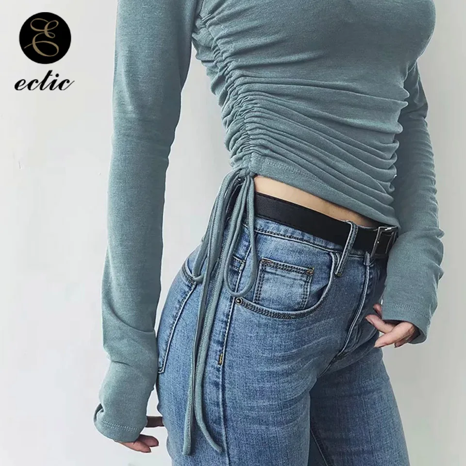 Тонкая ткань See Through Top Для женщин пикантные рубашка Vetement Femme 2019 шнурок Топ с одежда