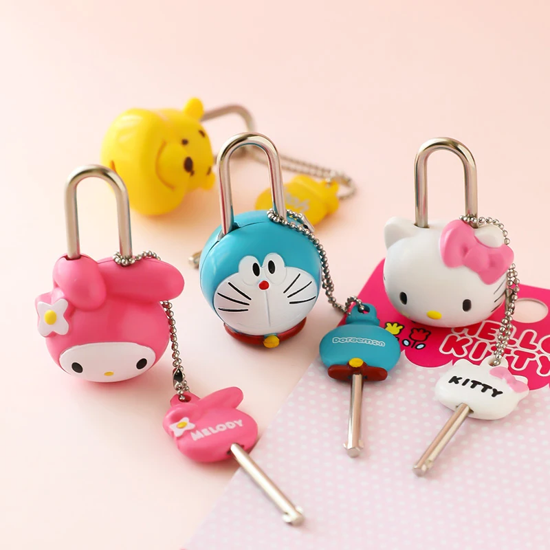 Cartoon lovable key lock toy padlock Luggage anti theft locks Journal