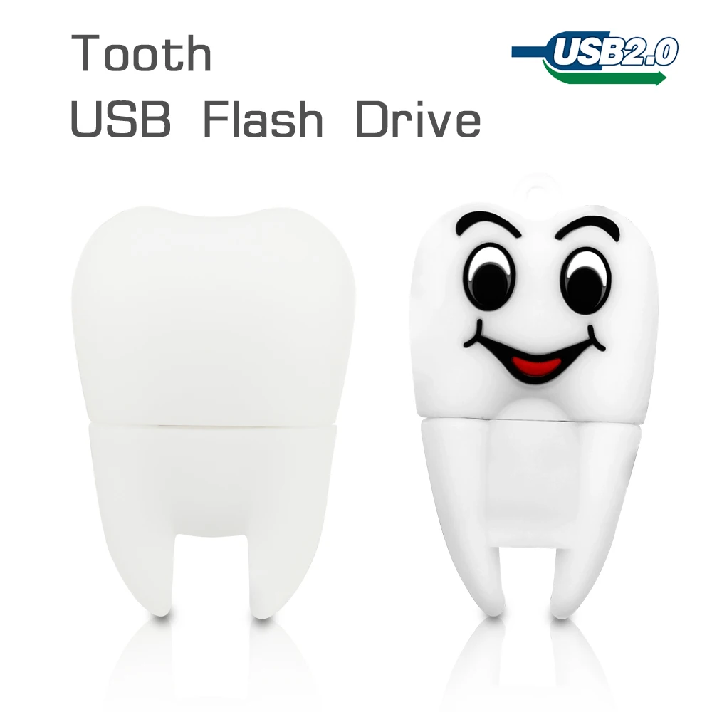 Милый usb флеш накопитель зубчатый 64 ГБ 32 16 флешка 8 4 Гб 2 0 карта памяти мультяшный