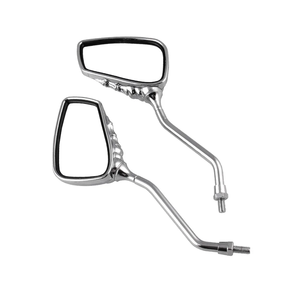 

Screws Rearview Mirrors Universal Motorcycle Decoration Silver Set Skeleton hand Replacement Durable