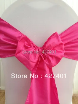 

Hot Sale Hot Pink Taffeta Chair Sash For Wedding Event & Party Decoration