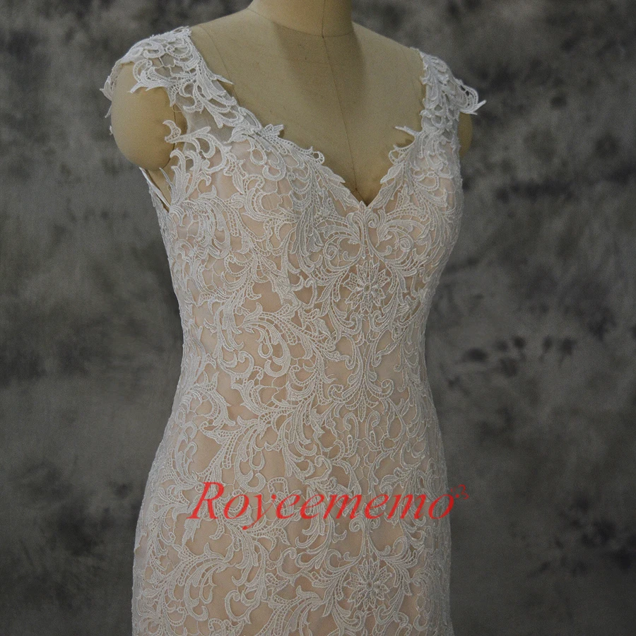 Vestido de Noiva шампанское и слоновой кости свадебное кружевное платье Классический стиль нарядное платье изготовление под заказ Оптовая цена