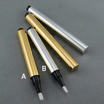 

3ml Aluminium metal makeup eye gel pen cosmetic concealer cream pen dispenser in gold and silver color(empty package)