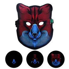 

Sound Activated Mask Flashing Reactive Rave Mask Halloween Glowing Party Dance Costume Mask