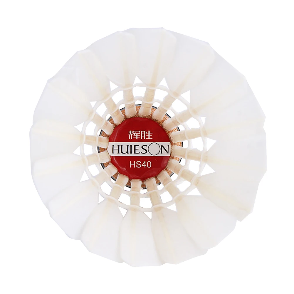 12 unids/pack blanco pluma de ganso Badminton Shuttlecock bola bádminton Accesorios