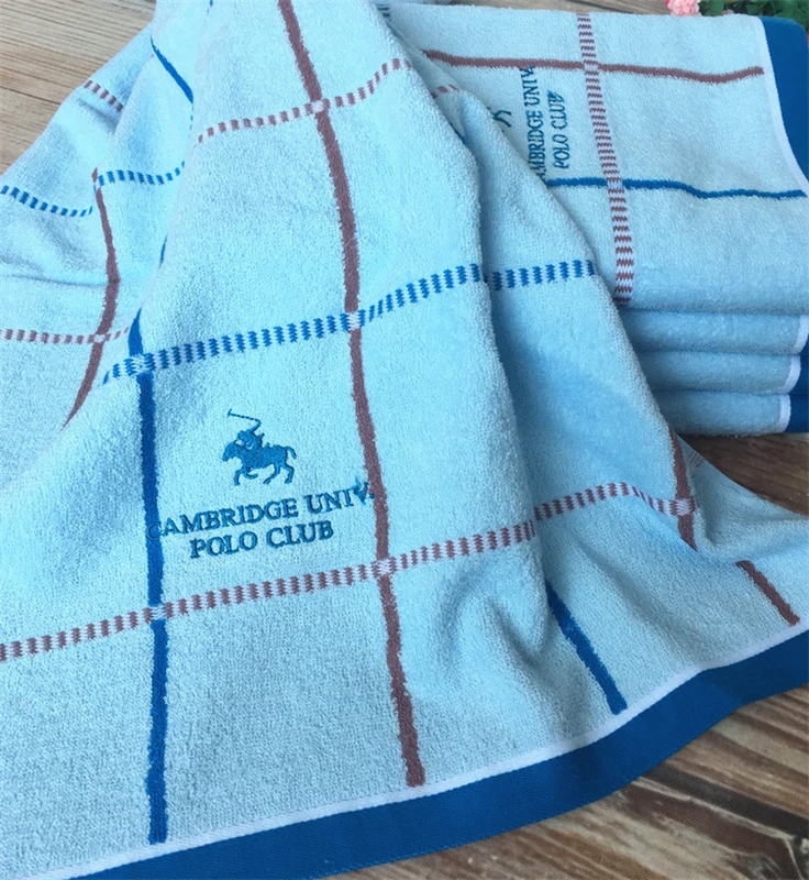 جديد القطن مربع الحصان سباق التطريز الرجال الرياضة في الهواء الطلق لينة و التجفيف السريع العرق ماصة الوجه كبيرة منشفة منشفة استحمام