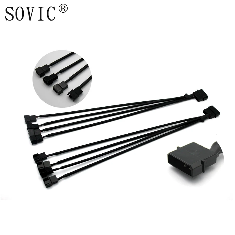

1pcs Computer Case Fan hub Black Color High Quality 4 Pin PWM Connector Extension Power Cable for CPU Cooler 35cm