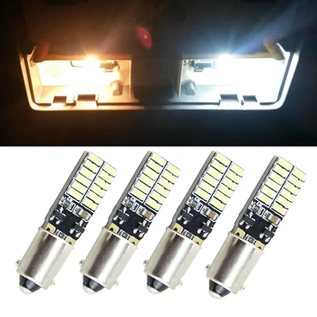 

4pcs Car Bulb CANBUS Error Free BA9S T4W H6W LED White 4014 24SMD 4.8W LED Automotive Light Lamp 12V Parking 57 233 W6W T11