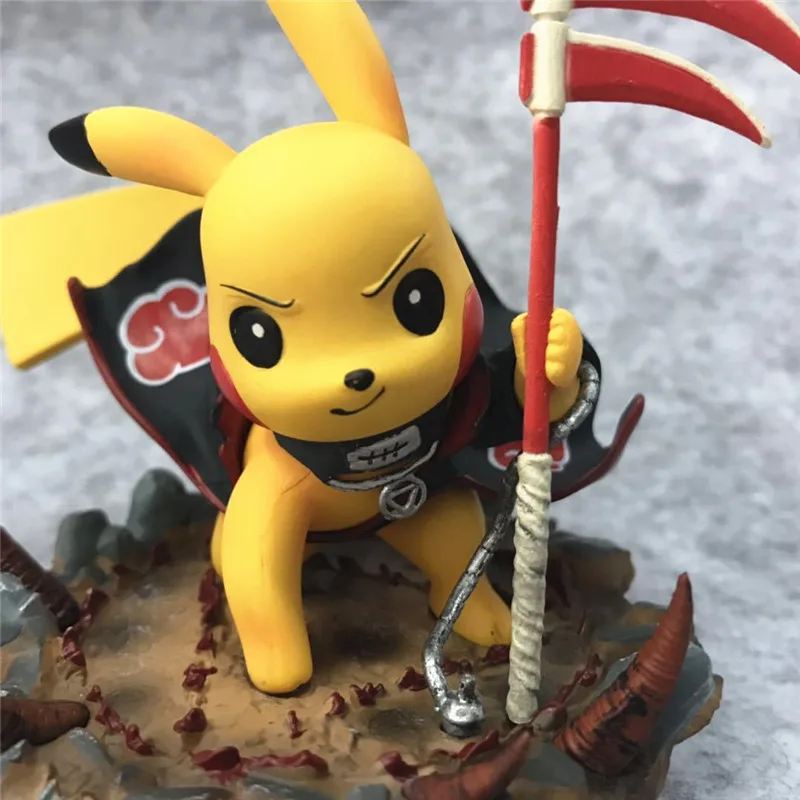 Аниме Pokeball Monster Pikachu Cos Uzumaki Naruto ПВХ Hidan фигурка Коллекция Модель игрушки 12