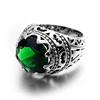 Szjinao-anillos de boda de Esmeralda Punk para hombre, anillo de plata 925 con gemas Vintage, de compromiso, joyería fina sin definición, turco, Unisex ► Foto 3/6