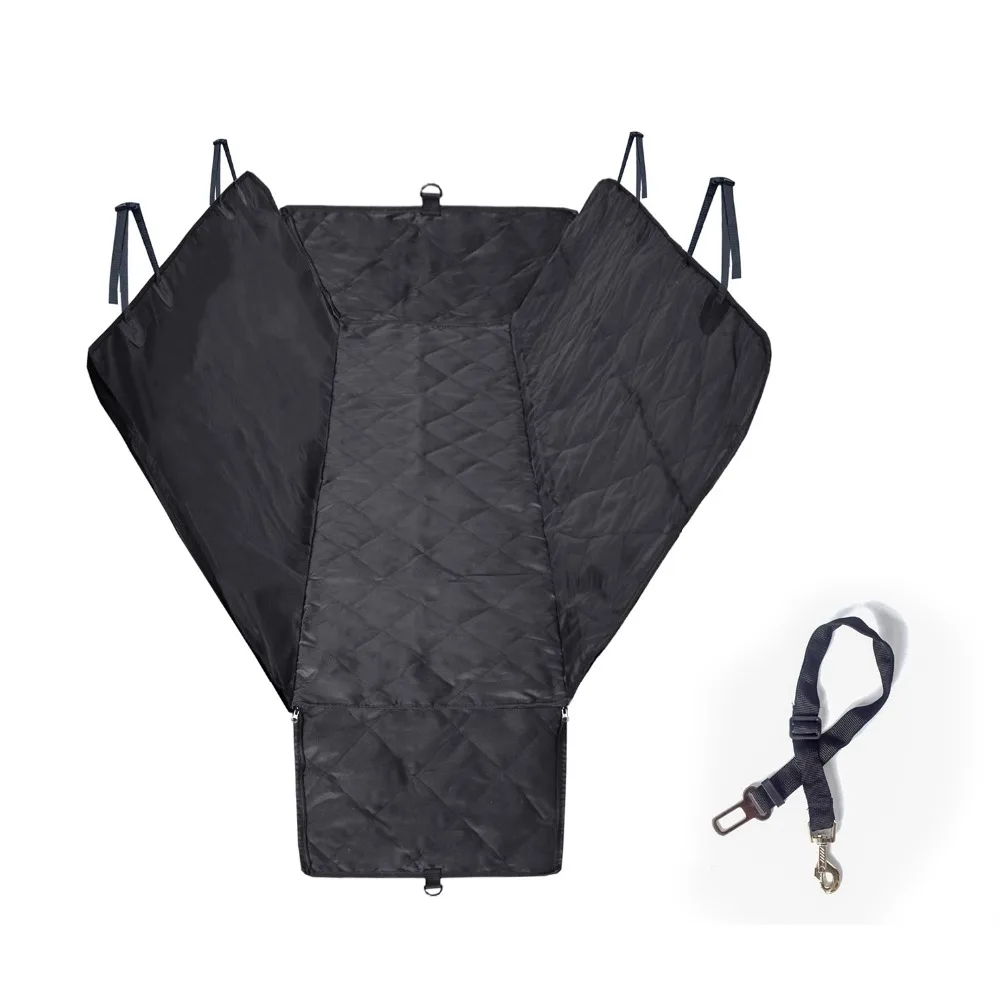 

Waterproof Dog Car Seat Cover for Pet Car Rear Seat Cover Hammock Back Seat Protector With a Safety Belt