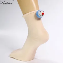 UNIKIWI. Kawaii/женские носки с мультяшными животными. Повседневные фетровые Носки ярких цветов по щиколотку. Милые носки для девочек и женщин, hosen2 цвета