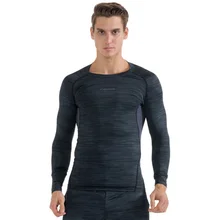 Сжатия плотно работает футболки баскетбол Джерси Фитнес Тренажерный зал Обучение Спорт Бег Бодибилдинг футболка с длинными рукавами