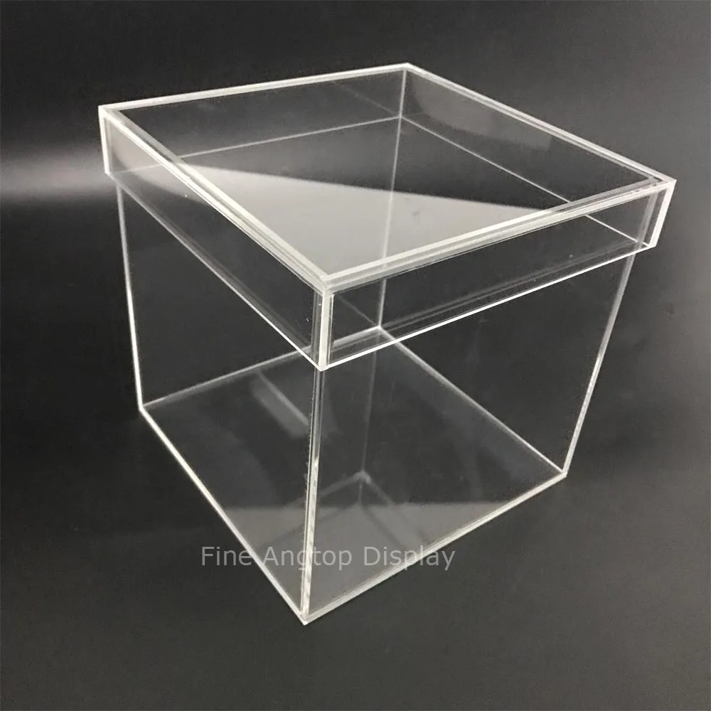 6 x 15cm³ inerra ® Acrylique Clair Cube Vases en plastique carré Conteneur 6" 