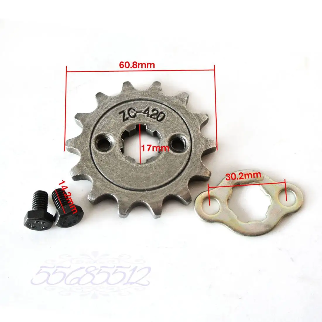 

420 Front Engine Chain Sprocket Kit Fit 160 150 125CC ATV Pit Dirt Bike 17MM