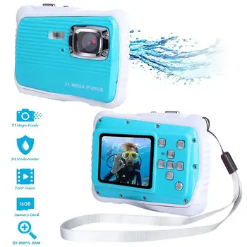 

Waterproof Kids Camera Portable 21MP HD Underwater Video Cameras 2.0 inch LCD Screen 8X Zoom Action Camcorder Children Gifts