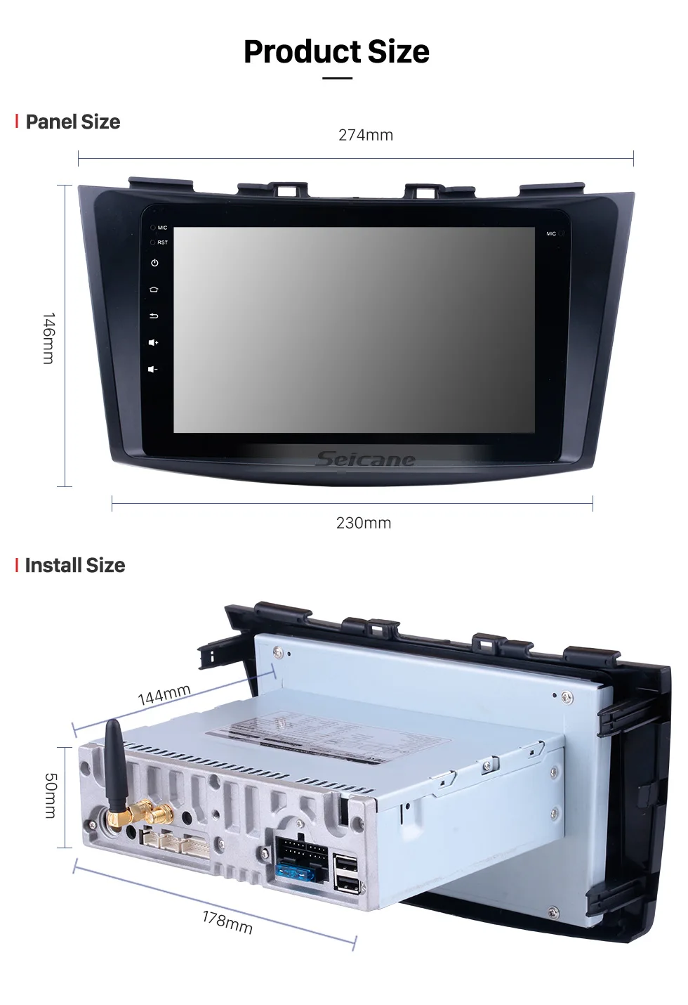 Discount Seicane 1Din Android 8.0 8" Car Radio For 2011 2012 2013 Suzuki Swift Ertiga GPS Multimedia Player With 4GWiFi Bluetooth 8-core 22