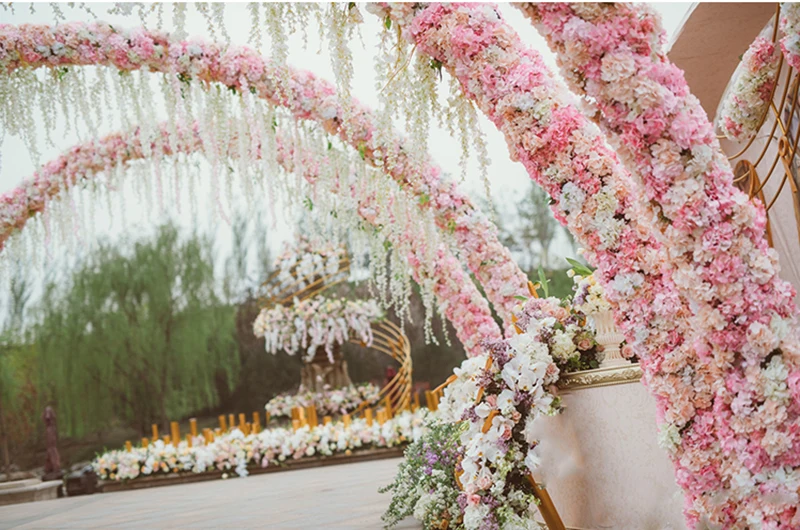 JAROWN Simulation Plant Flower Row Flower Wall Wedding Arrangement Decor DIY Pavilion Decor Arch  (10)