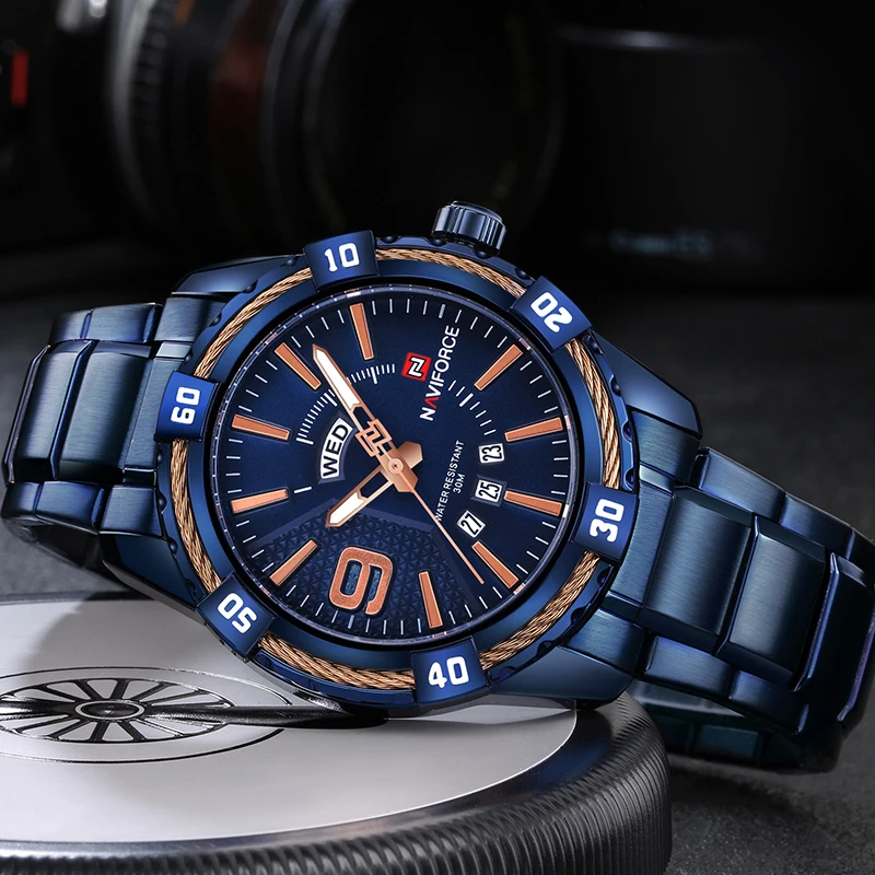 Часы NAVIFORCE мужские спортивные водонепроницаемые кварцевые|masculino|masculinos relogiosmasculino