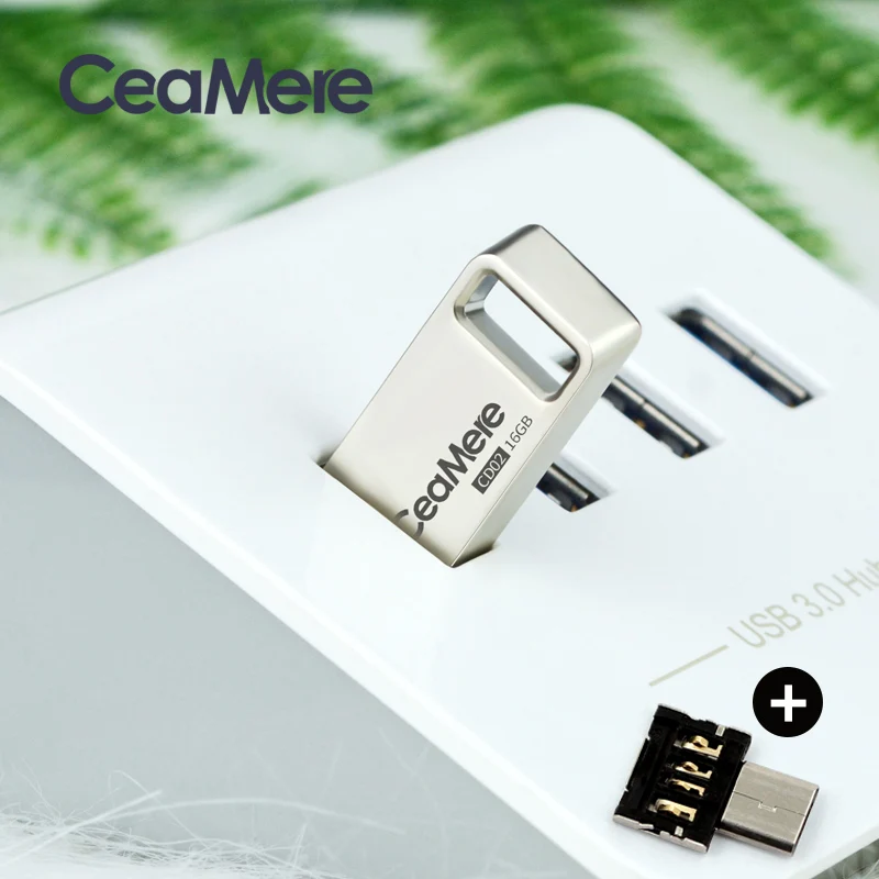 Ceamere CD02 USB флеш-накопитель 8 ГБ/16 ГБ/32 ГБ/64 Гб мини-накопитель металлический флеш-накопитель 2,0 флеш-накопитель карта памяти USB диск 64 Гб USB