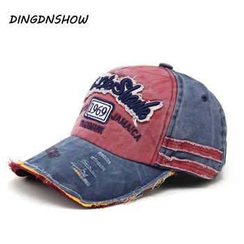 

[DINGDNSHOW] Fashion Baseball Cap Adult Cotton Gorras Planas Casquette Men Vintage Patch Letters Summer Hat