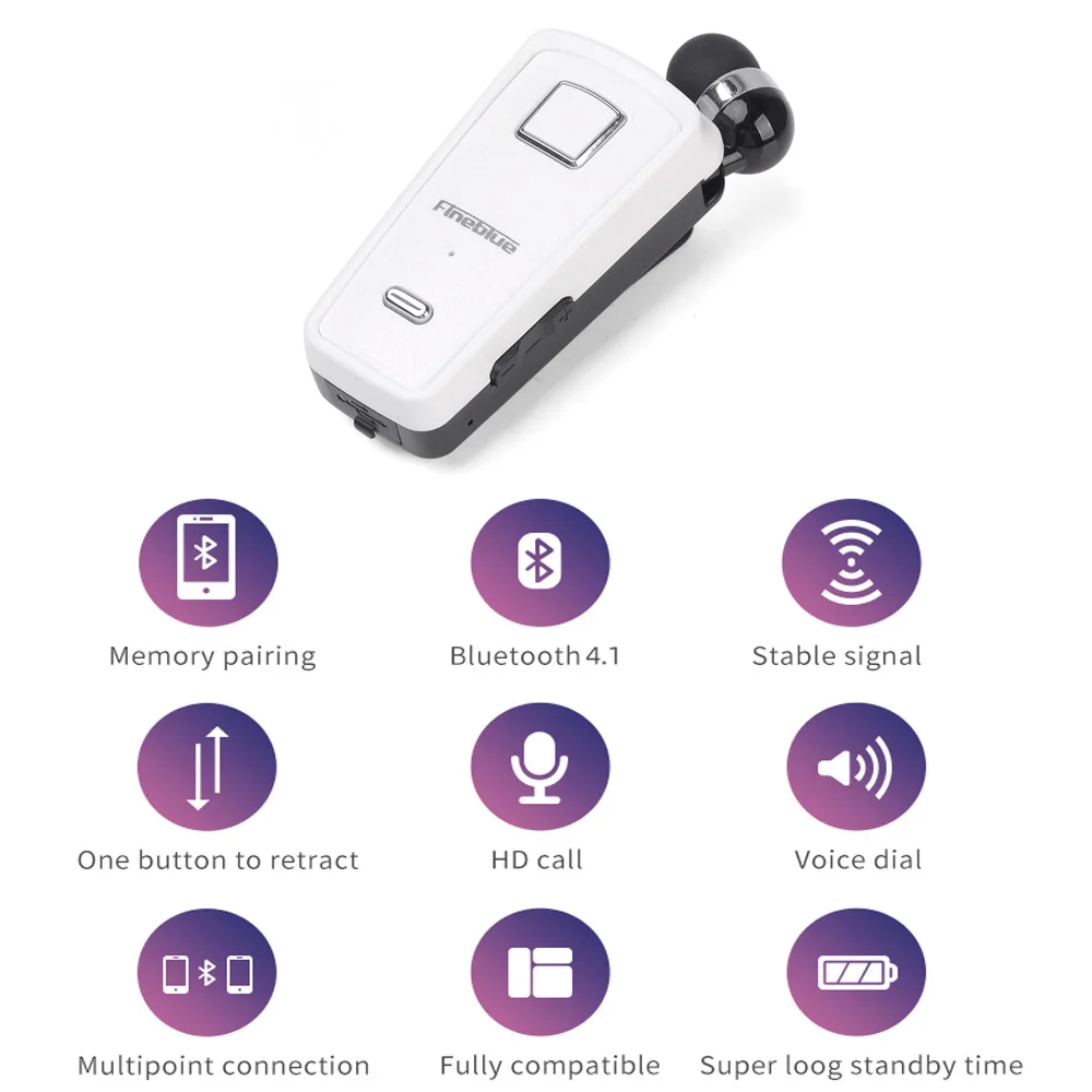 Продажа Оригинальные наушники Fineblue F986, Bluetooth, наушники вкладыши, гарнитура с микрофоном, мини беспроводные наушники, вибрация, напоминающая