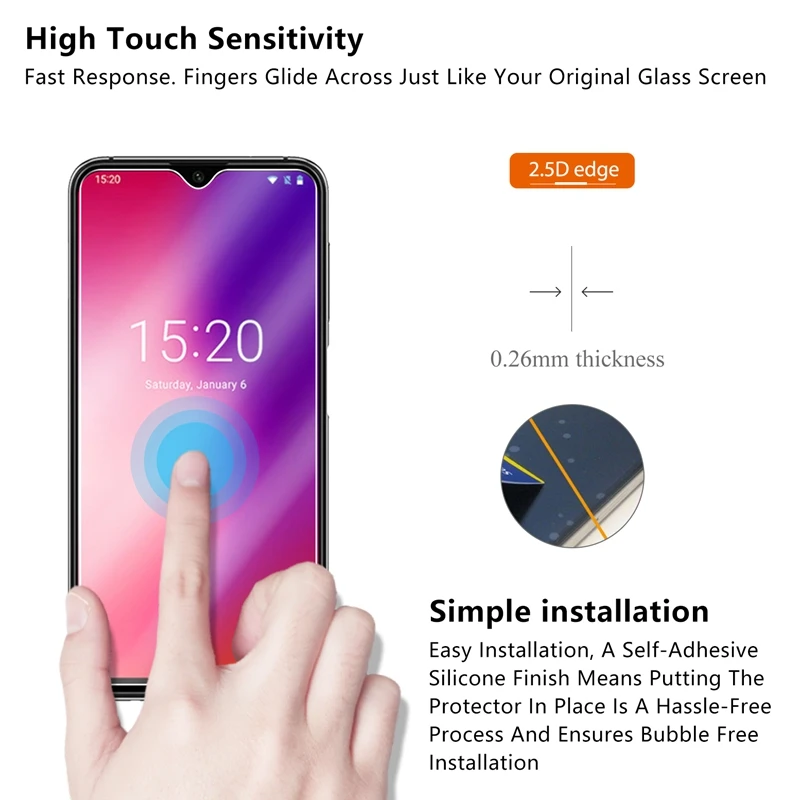 2 шт./партия закаленное стекло для UMIDIGI One Max Защитное стекло для экрана 2.5D 9H закаленное стекло для UMIDIGI One Max защитная пленка