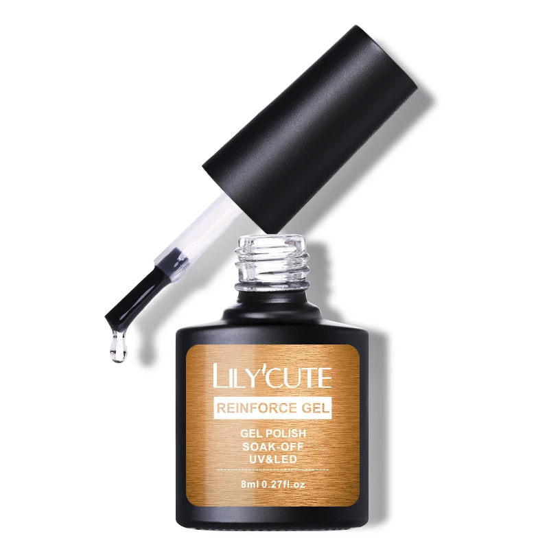 

LILYCUTE 8ml Reinforcement Gel Polish Nail Protector Thickness Enhancer Nail Strengthener Soak Off UV Gel Varnish
