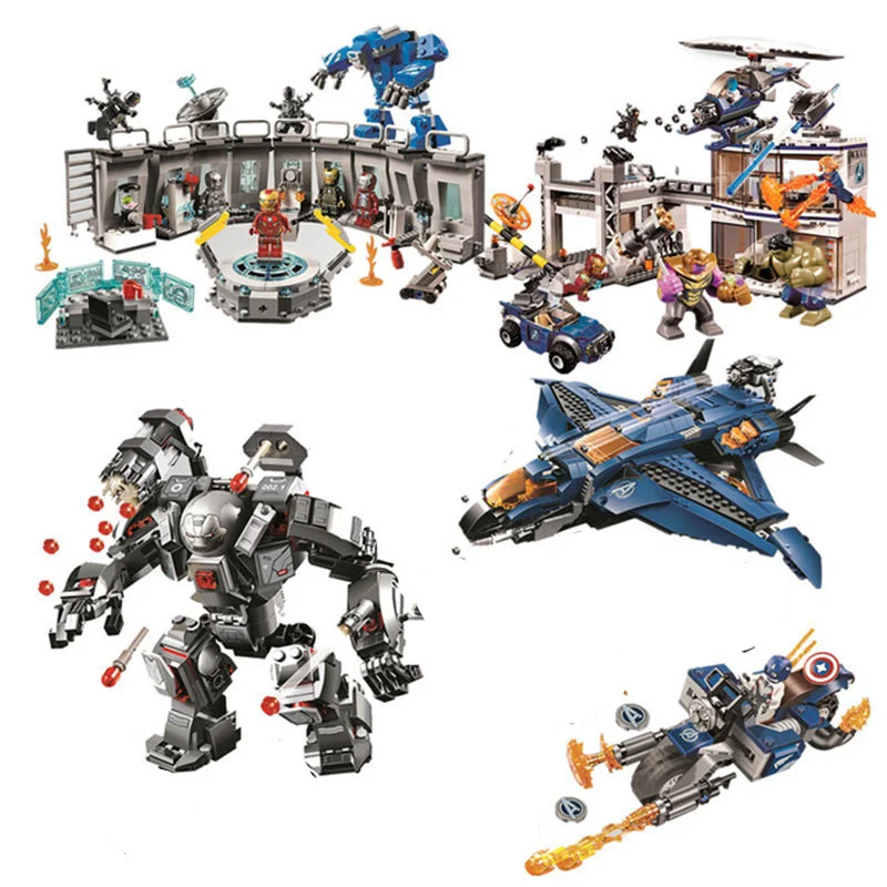 

New Superheroes Avengers 4 fit marvel avengers legoings 76131 76124 76125 76126 Endgame Figures Building Blocks bricks Toy Gifts